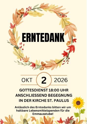 Erntedank St. Paulus Heidstock 02.10.26